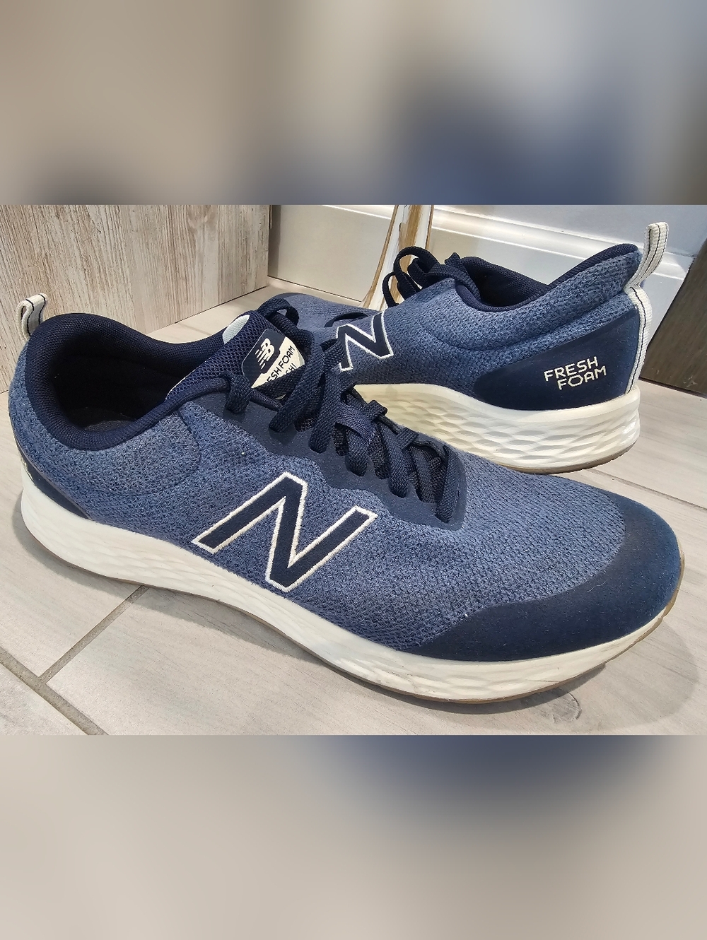 New Balance Fresh Foam Arishi Men's Navy Blue Sneakers Size 12 Wide